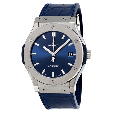 hublot classic fusion blue sunray dial titanium automatic men's watch|Hublot Classic Fusion Automatic Blue Sunray Dial Titanium .